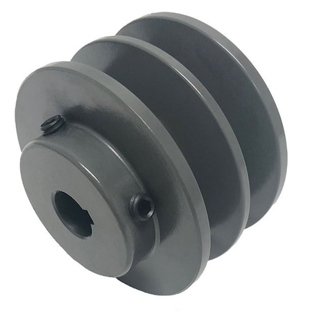 Finished Bore 2 Groove V-Belt Pulley 3.75 Inch OD